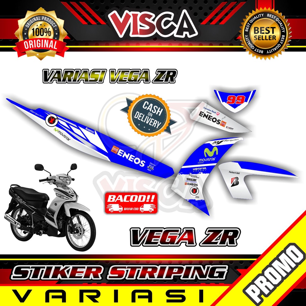 Striping Vega ZR - Stiker Sticker Striping Variasi Lis Yamaha Vega ZR - Striping Hologram Vega ZR Lo