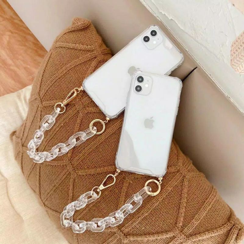 Tali Rante Casing Handphone selempang artis nagita iphone 7plus 11 pro max i11 Necklace transparant