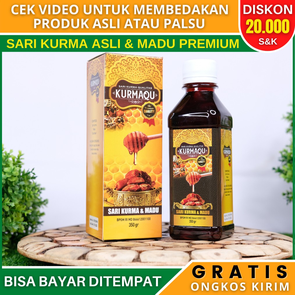 

Suplemen Tubuh dari Kurma Madu & Gula Buah Asli 100% Tanpa Efek Samping KURMAQU - Sari Kurma Asli