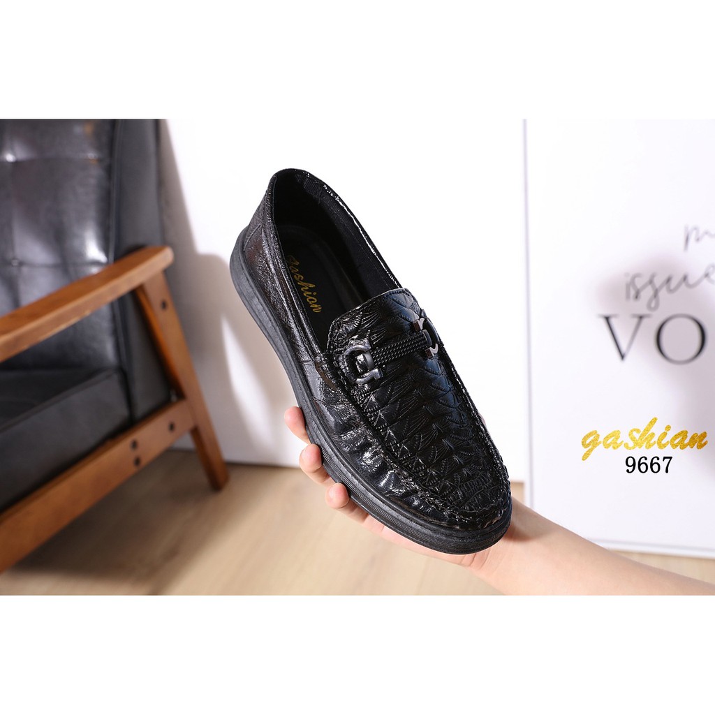 SEPATU LOAFERS PRIA KASUAL SEPATU KULIT CROCO # 9667 #