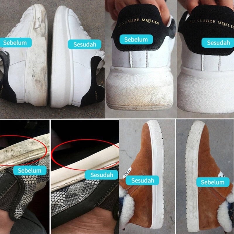 SIKAT PEMBERSIH SEPATU 100ML CAIRAN PEMUTIH SEPATU AJAIB CAIRAN PEMBERSIH SEPATU SNEAKER SHOES CLEAN