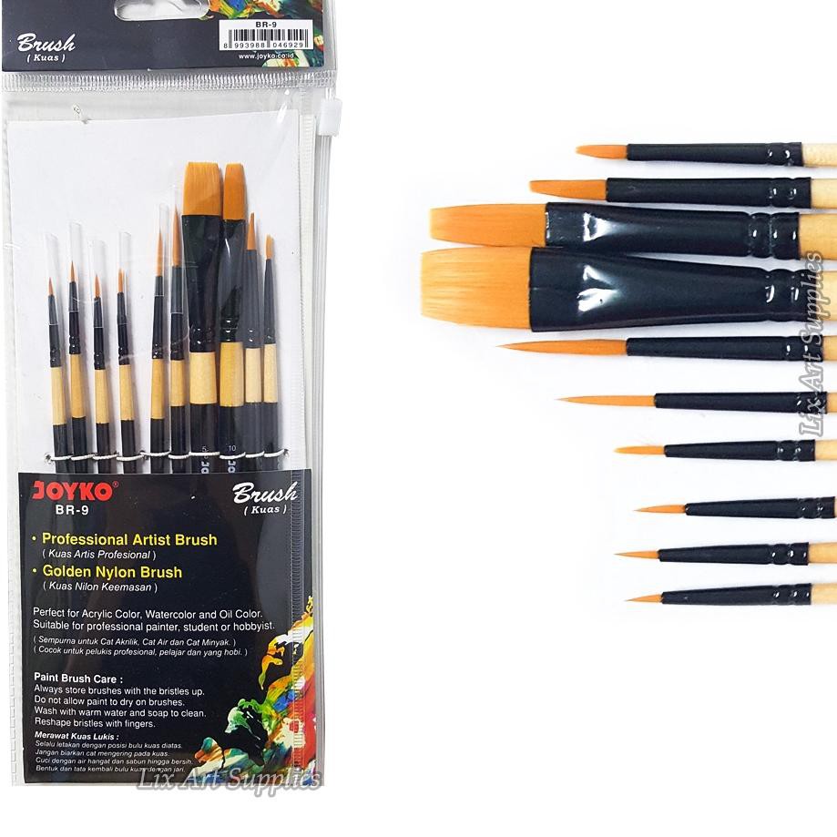 

[IH0405] Joyko Brush Set 10 pcs (BR-9) / Kuas Lukis Joyko BR-9 [Terhot] [,.,M4K4CI,.,.]