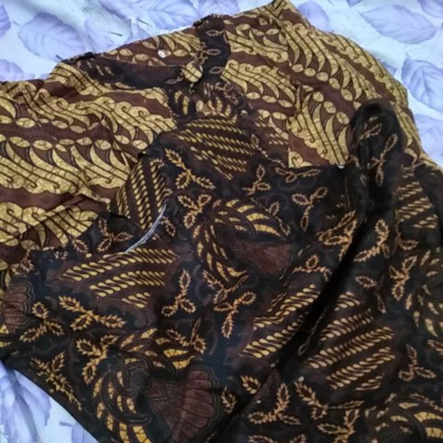 Dress Bolero Sogan 2in1 Inner Plus Outer Batik Classic Vintage Minidress