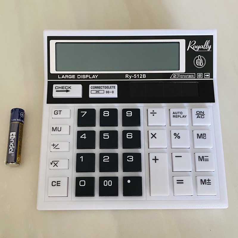 Rotally 512B kalkulator meja 12 Digit / Check and Correct / Solar and baterai A3