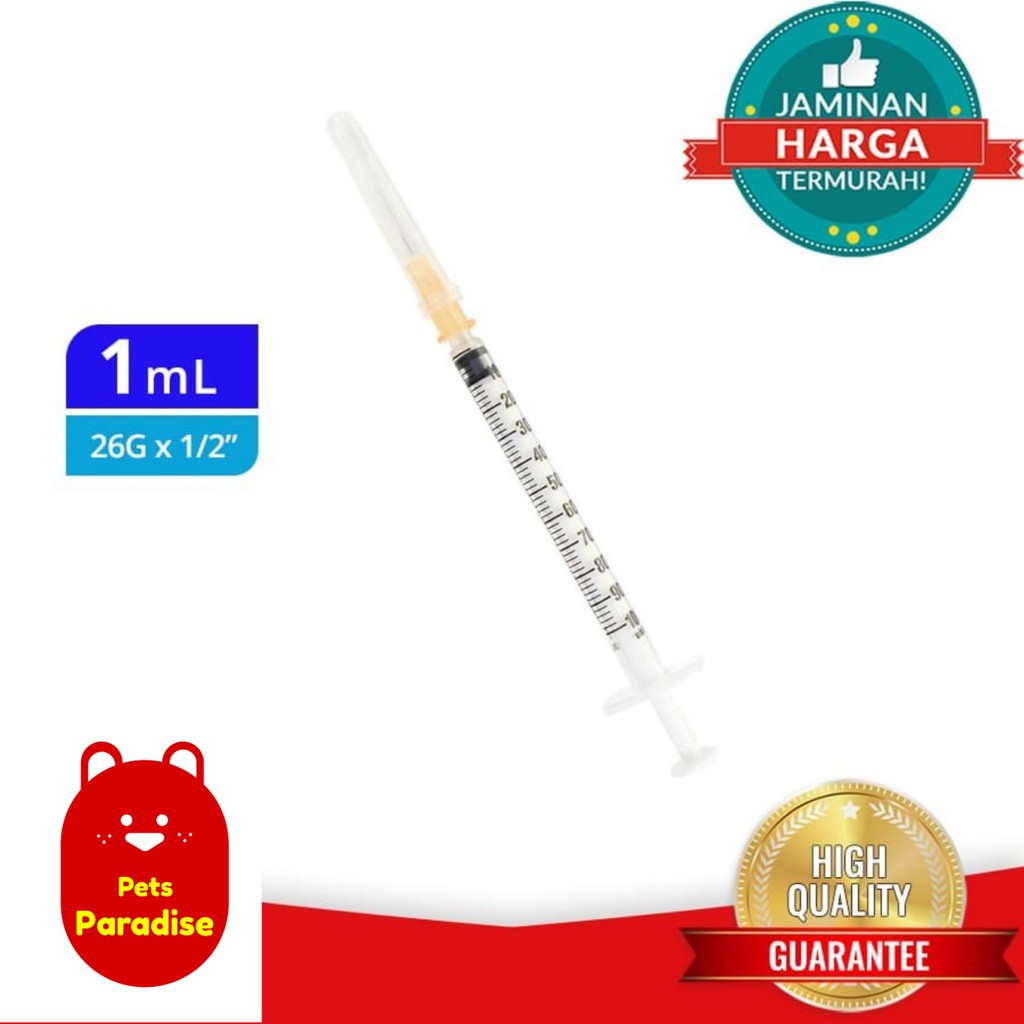 Syringe 1ML / Spuit / Spet / Suntikan Hewan Anjing Kucing