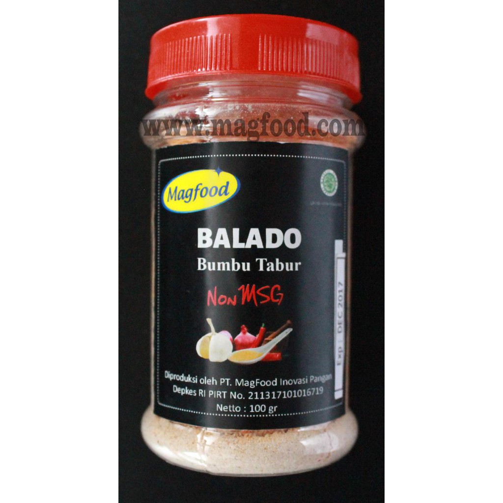 

PROMO ENAK Bumbu Tabur Bubuk Powder MAGFOOD Rasa Balado 100gr non MSG Terlaris