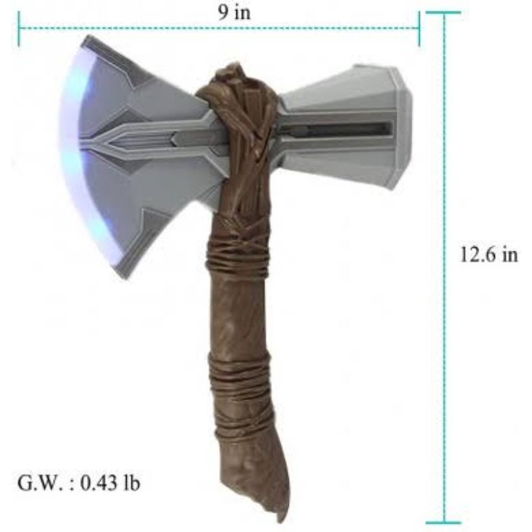 Mainan Anak Palu Kapak Axe Thor Superhero Avengers Hammer Avenger nyala