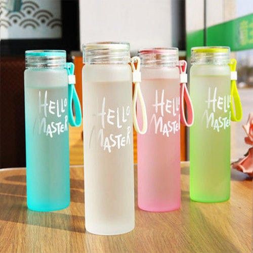 BOTOL KACA HELLO MASTER + POUCH WARNA UK. 300ML / BOTOL KACA HELLO MASTER UK. 300ML