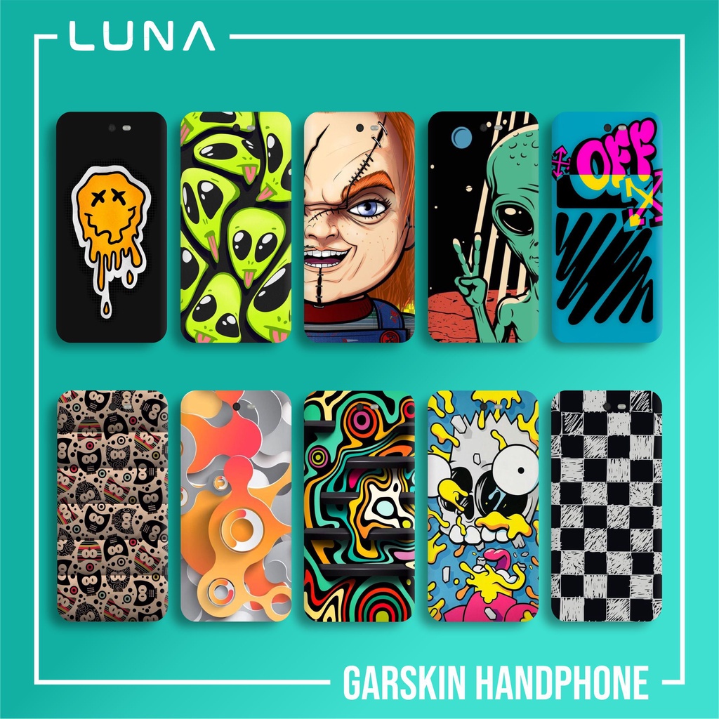 LUNA V55C SKIN GARSKIN CASE PROTECTOR DAPAT 2 PCS FREE CUSTOM GAMBAR BEBAS BISA COD