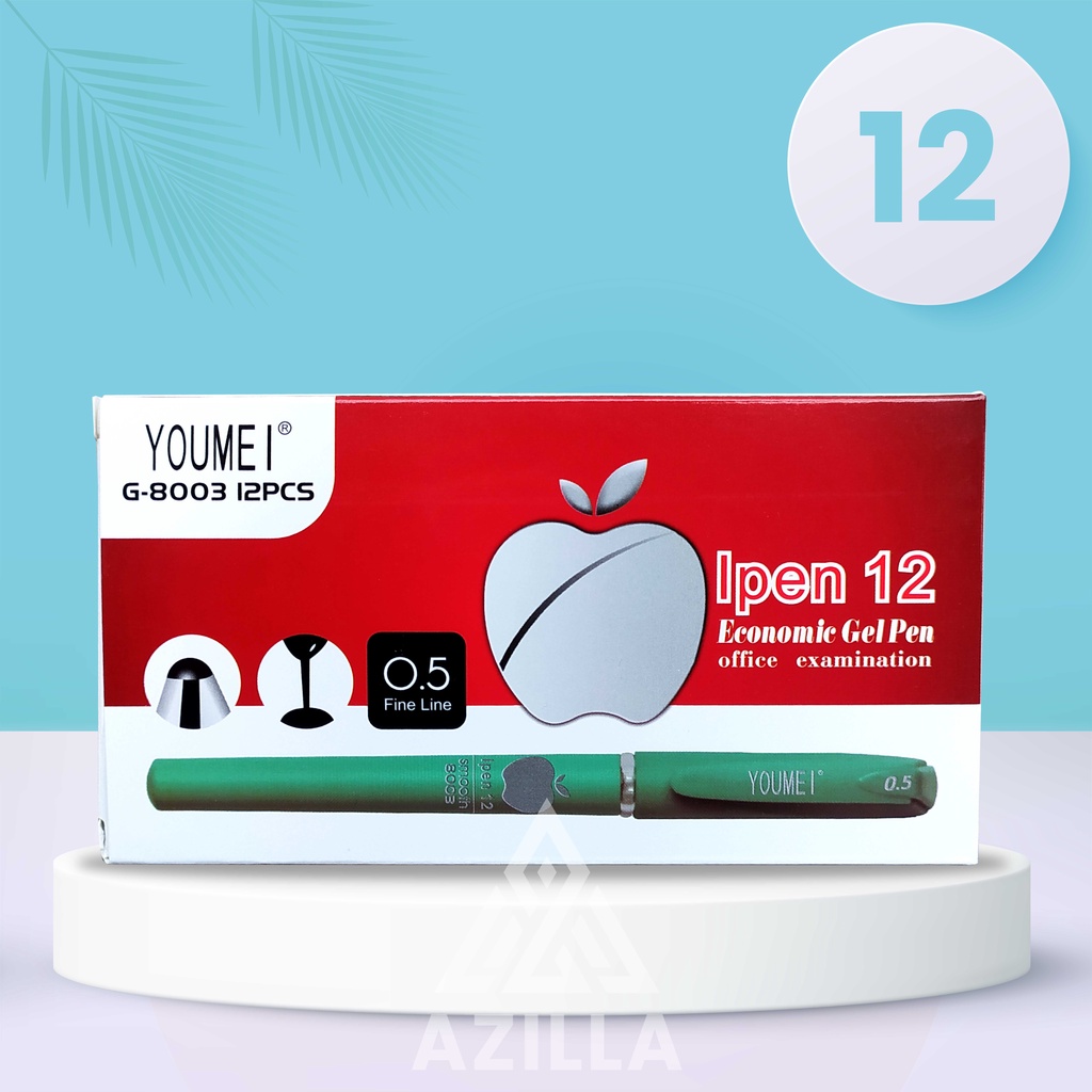 

Pulpen Tinta Gel Youmei 0.5 mm 12 Pcs | Pen Tinta Gel | Pena Tinta Gel Youmei