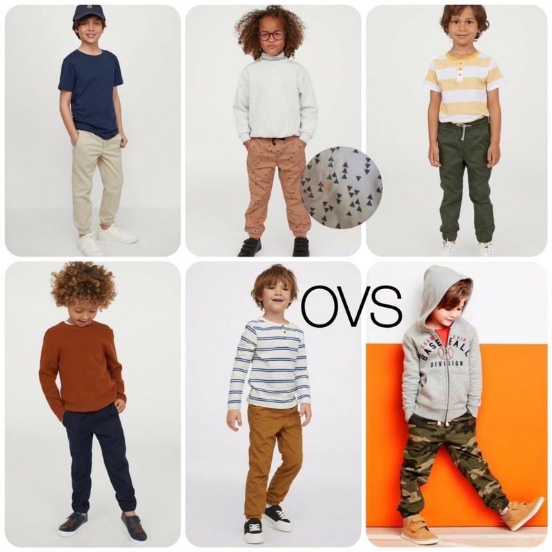[2y-12y] Jogger Pants OVS 100% Original. Celana jogger anak laki-laki cowok branded. Celana panjang 