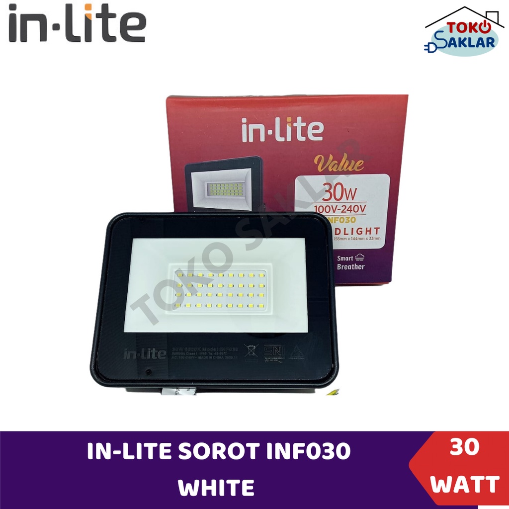 Inlite Lampu Sorot 30 Watt LED Inlite Sorot INF030 Floodlight