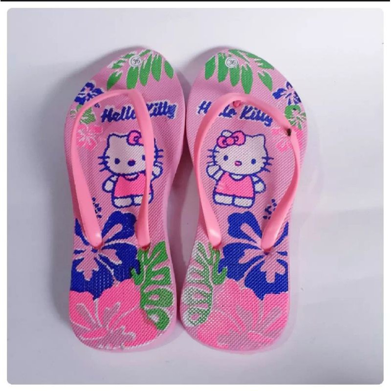 Sandal wanita dewasa datar sablon
