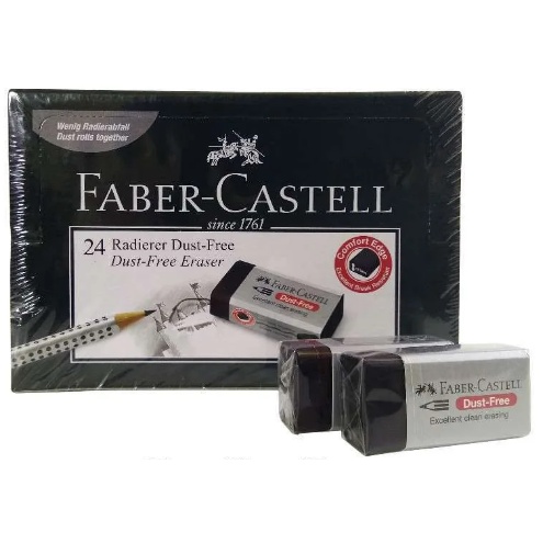 

Penghapus Faber Castell Kecil / Faber Castell Eraser Dust Free White Black / Penghapus Pensil