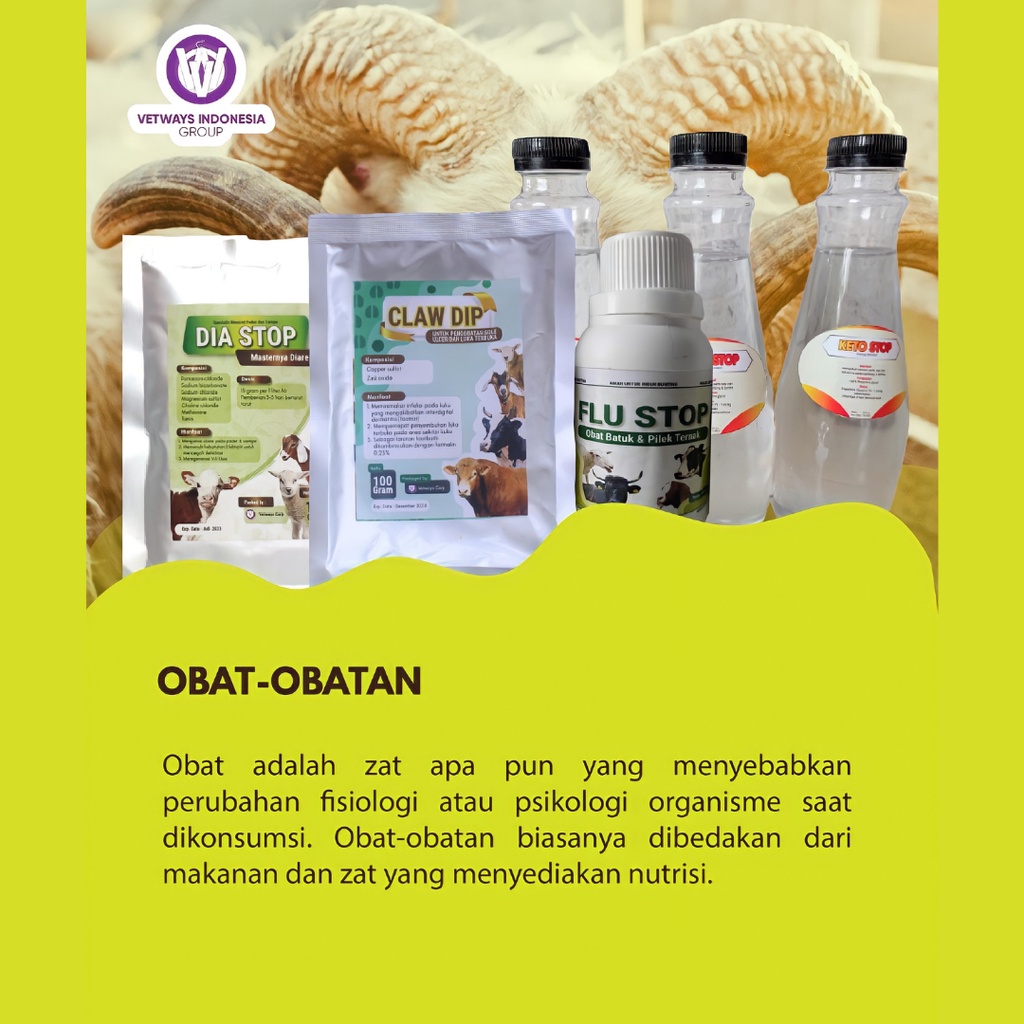 FLU STOP | Obat Flu Batuk Pilek Pneumonia Sapi Kerbau Kambing Domba | 100 ml | Apoternak