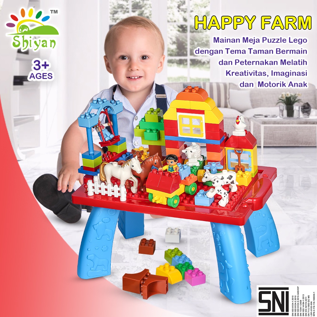 [Shiyan] mainan edukasi anak / mainan blok 100 pcs dengan kontainer puzzle blocks set with storage box