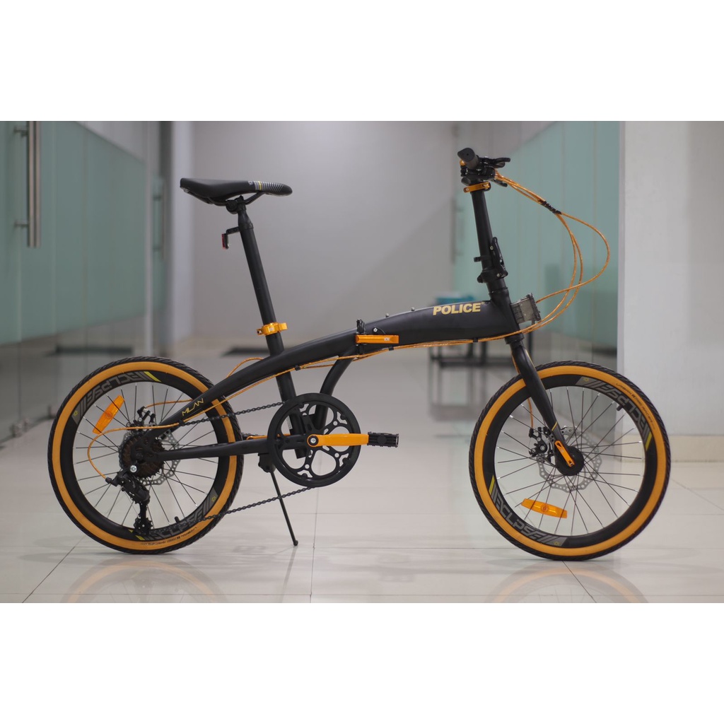Khusus Exspedisi Sepeda Lipat Element Police Folding Bike Milan 20 Inch 8 Speed New 2021 Garansi Termurah-3