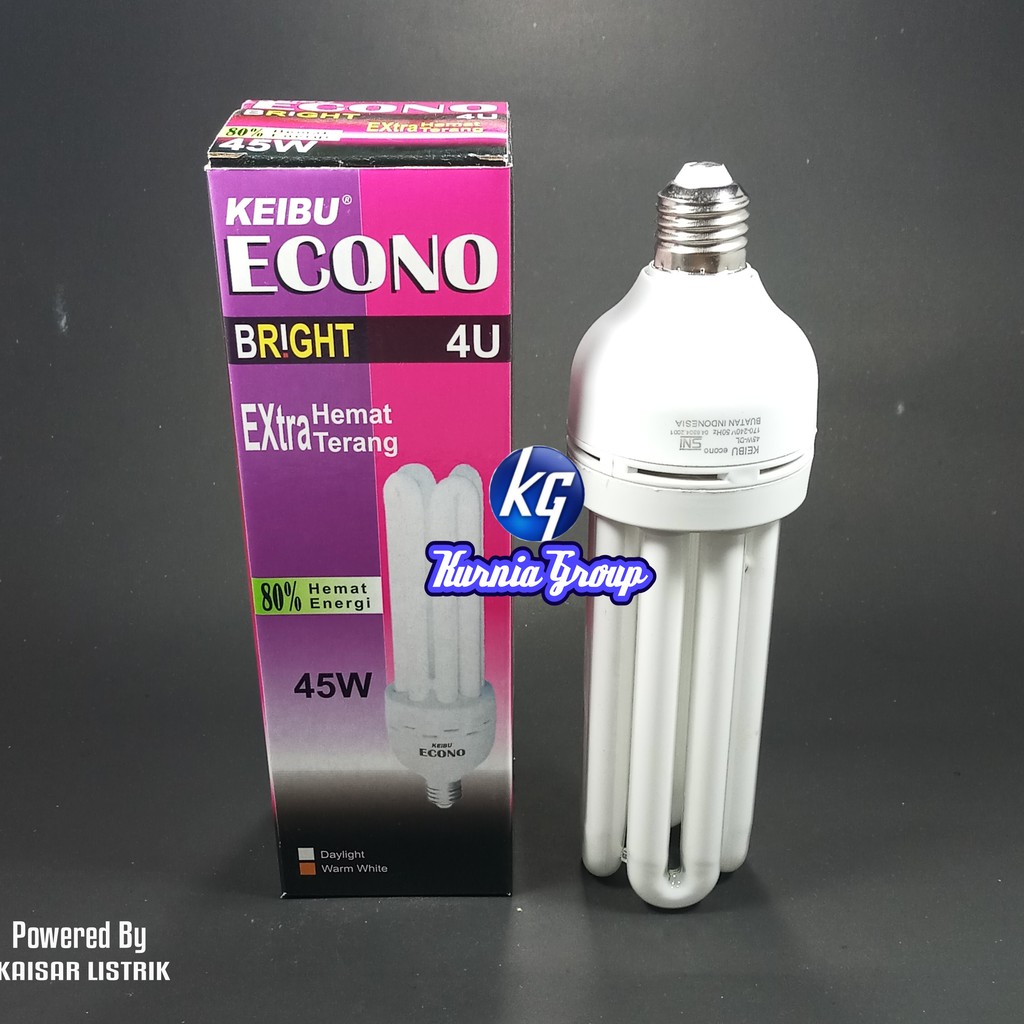 Lampu PLC 4U PUTIH 45w Jumbo Nyala super Terang Lampu Jari Besar Kaca Gudang Toko Lapak 45 watt Cool Day Light