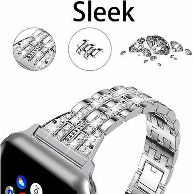 Strap Apple Watch Bling Bands Compatible Apple Series 1/2/3/4/5/SE/6/7/8/ultra