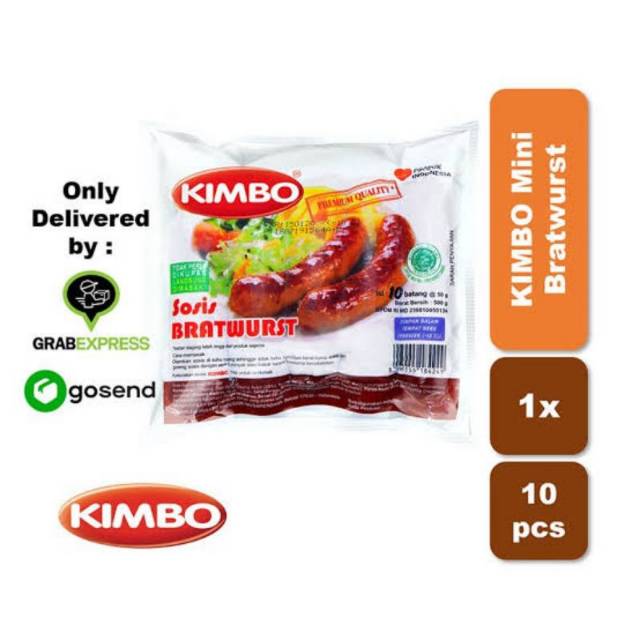 

Kimbo Sosis Sapi Bratwurst Mini dan Jumbo. Original, Keju, Blackpaper