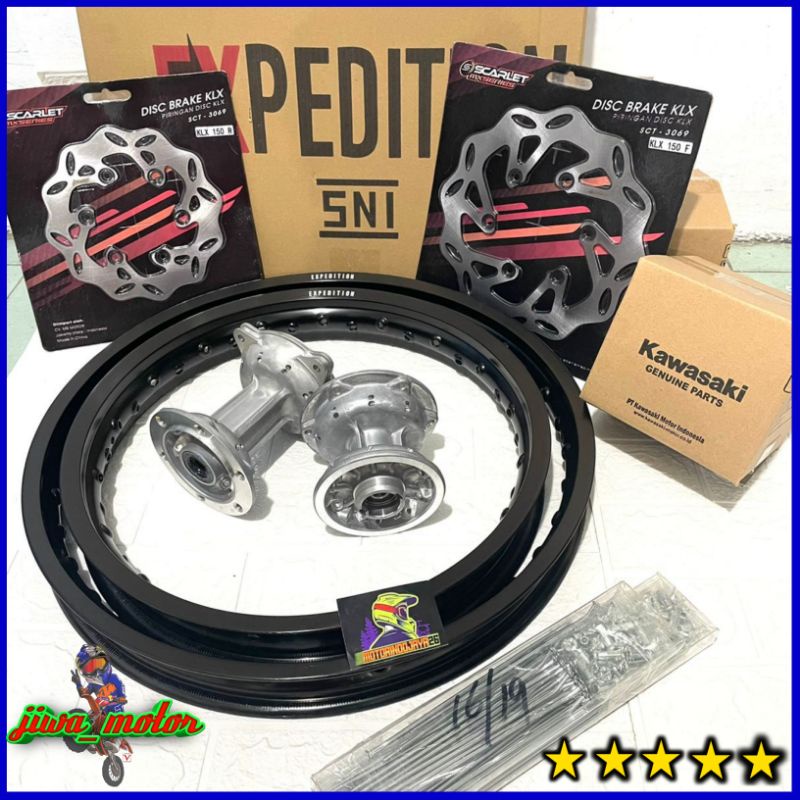 velg 16 dan 19 full set klx dtracker 150 merek expedition tromol original