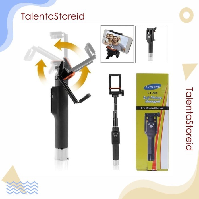 Tongsis Bluetooth Yunteng YT-888 ORIGINAL Extendable Selfie Stick