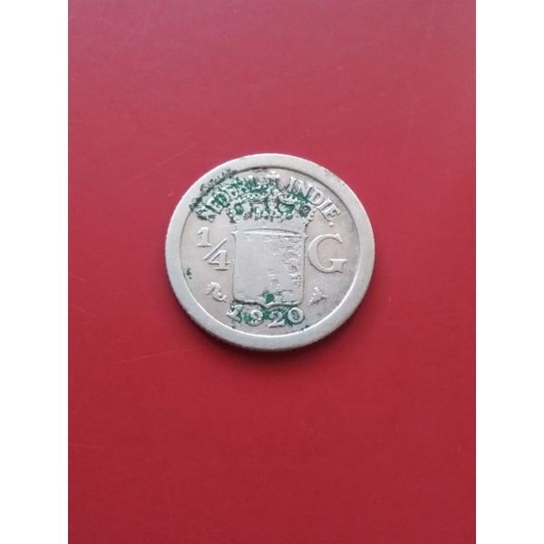 Koin Kuno 1/4 Gulden Tahun 1920