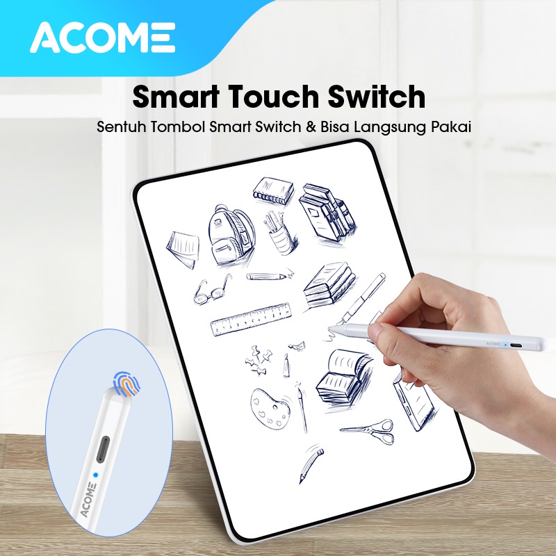 Acome Stylus Pen Universal for I-Pad Garansi Resmi 1 Tahun ASP10