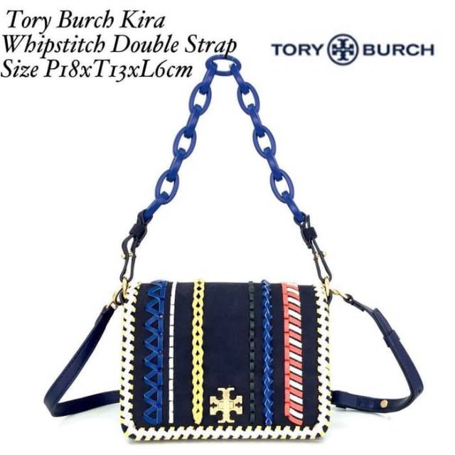 Jual Tory Burch Kira Whipstitch Double Strap | Shopee Indonesia