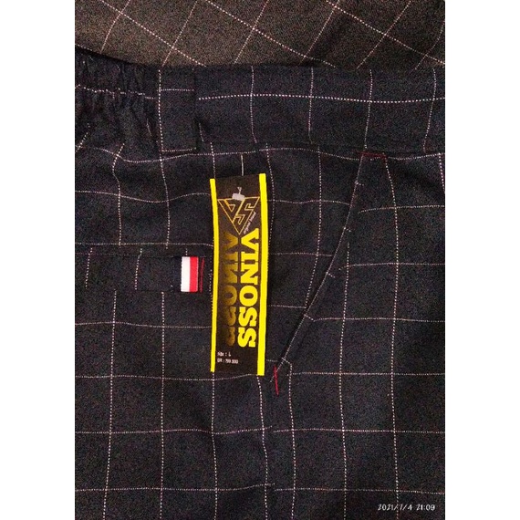 PROMO MURAH Celana Tartan Vinoss / Celana Tartan Cowo Hitam  Murah / Celana Tartan Pria Slimfit /celana kotak