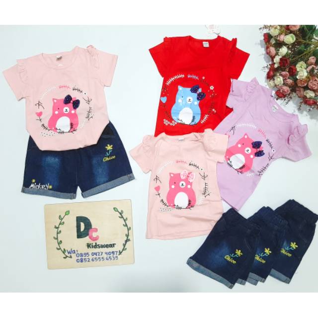 Dc kidswear setelan jeans import chloe