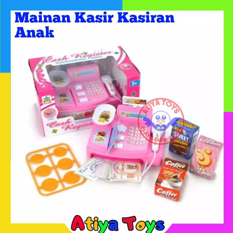 Mainan Permainan Edukasi Anak Mesin Kasir kasiran Supermarket Minimarket ice cream es krim coffee
