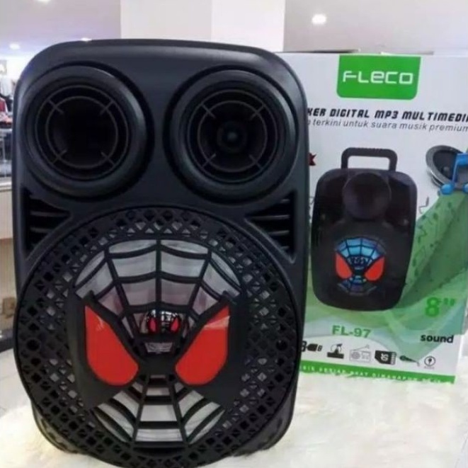 Speaker Bluetooth Portable Fleco FL-97 Gratis Microphone Untuk Karaoke