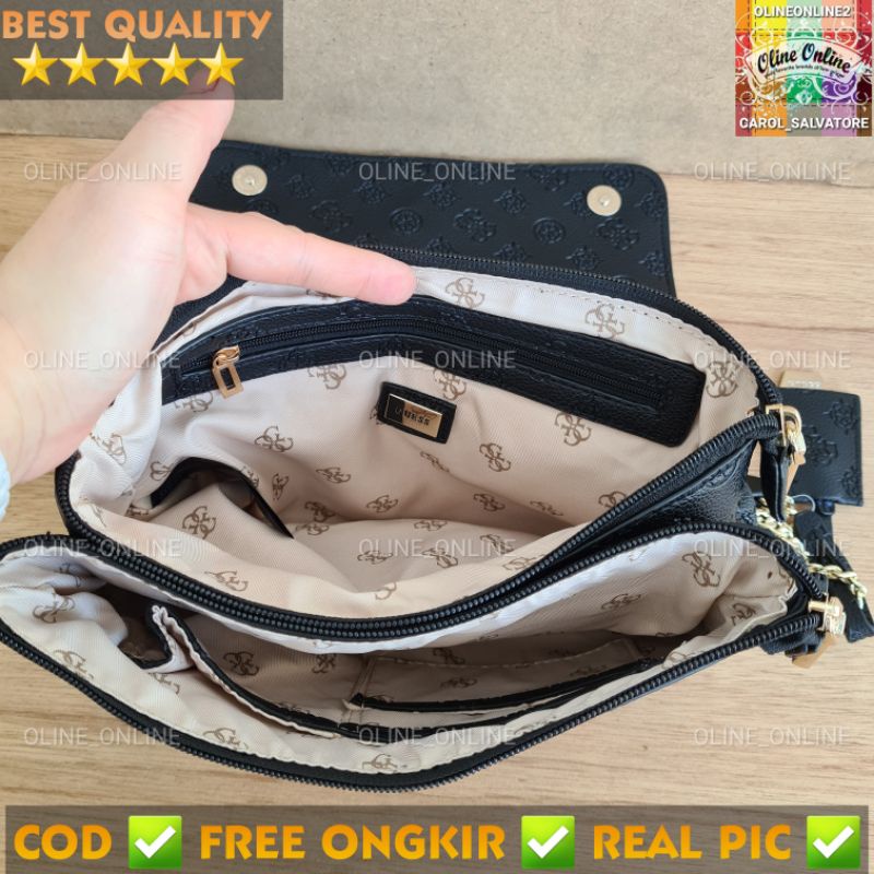 tas helaina gs  convertible emboss 4g sling bag crossbody and shoulder bag two compartmen 2 sekat