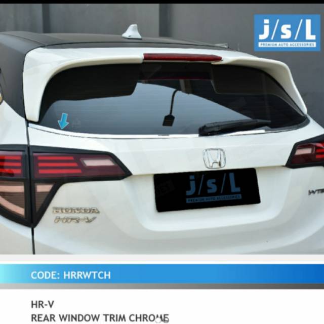 List kaca belakang Honda HRV chrome/ rear window trim chrome jsl