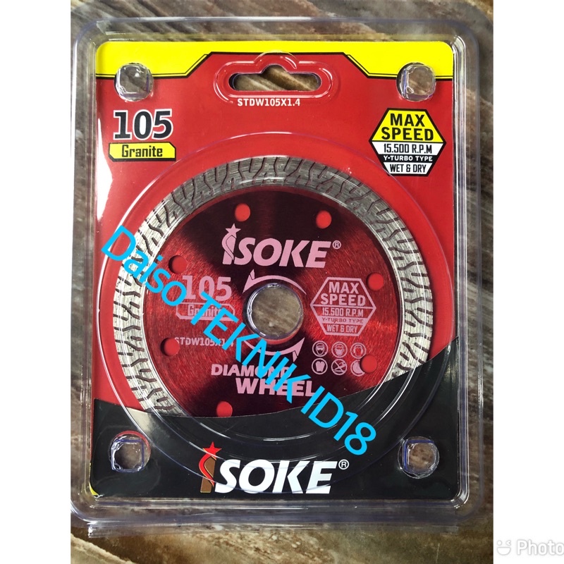 ISOKE DIAMOND WHEEL TURBO 105Mm For granite