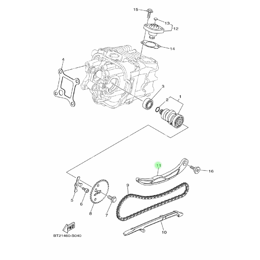 karet lidah busur tensioner atas mio m3 s z soul gt fino xride x ride 125 ori ygp 2PH-E2241-00