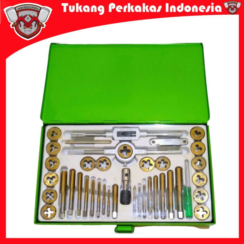 TEKIRO TAP SET 40PCS TAP AND DIES ALAT SENAI DAN TAP BAUT