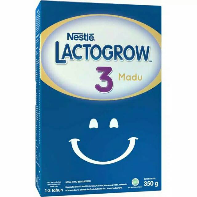 Lactogrow 3. 350gr kemasan baru (Vanila/Plain/Madu)