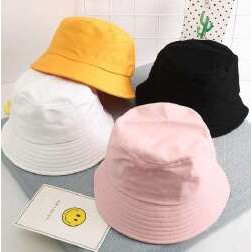 Bucket Hat Polos I Topi Bahan Kanvas I Bucket Hat KPOP