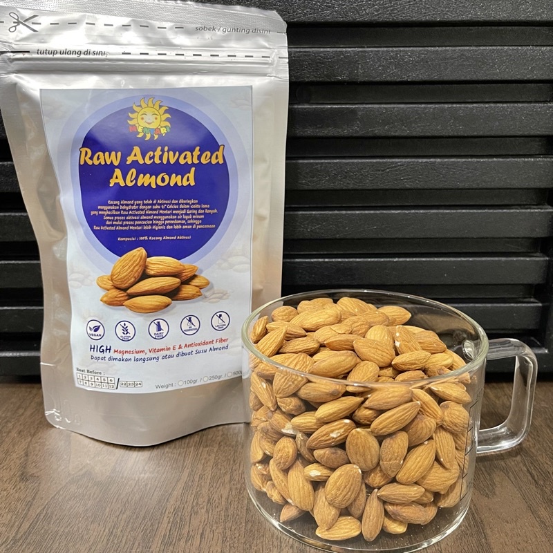 RAW ACTIVATED NUT ALMOND  / ALMOND AKTIVASI / MEDE AKTIVASI