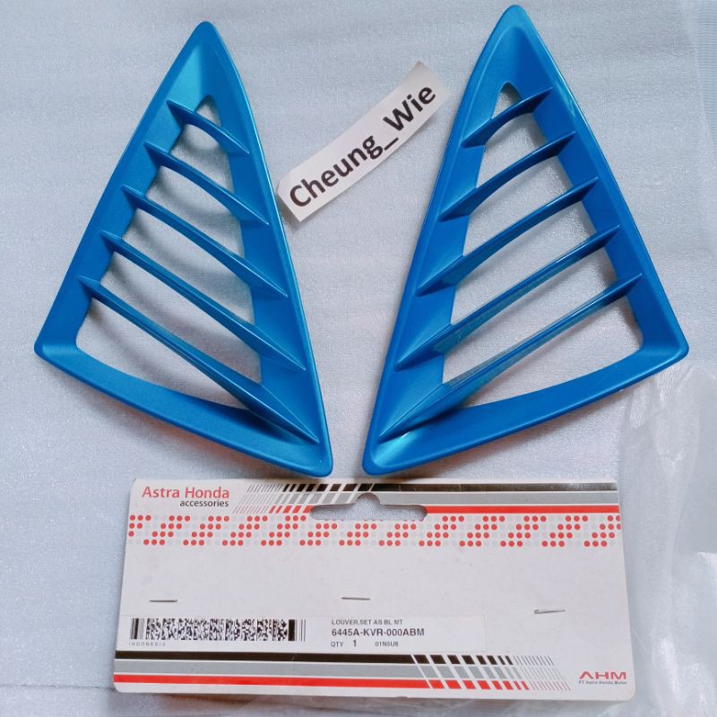 6445AKVR000ABM Louver Garnish Sayap dalam biru Honda Revo Sampan 100cc ori AHM HGA