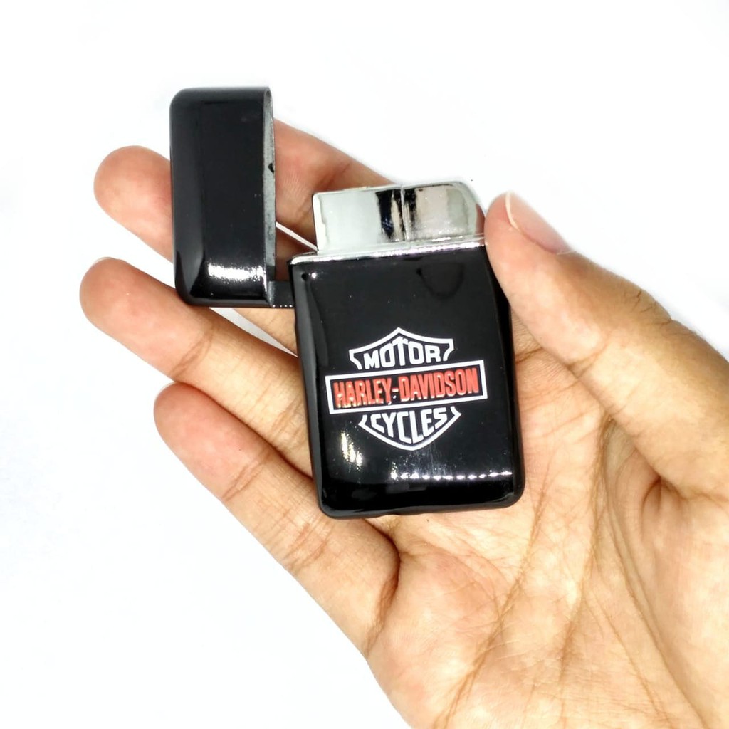 Best Promo! KOREK API GAS HARLEY HD 3373-1 BLACK MANCIS LAS LIGHTER UNIK Sale!