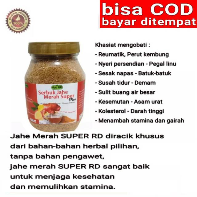 Serbuk Jahe Merah Super Plus Minuman Hangat Menyehatkan Indonesia