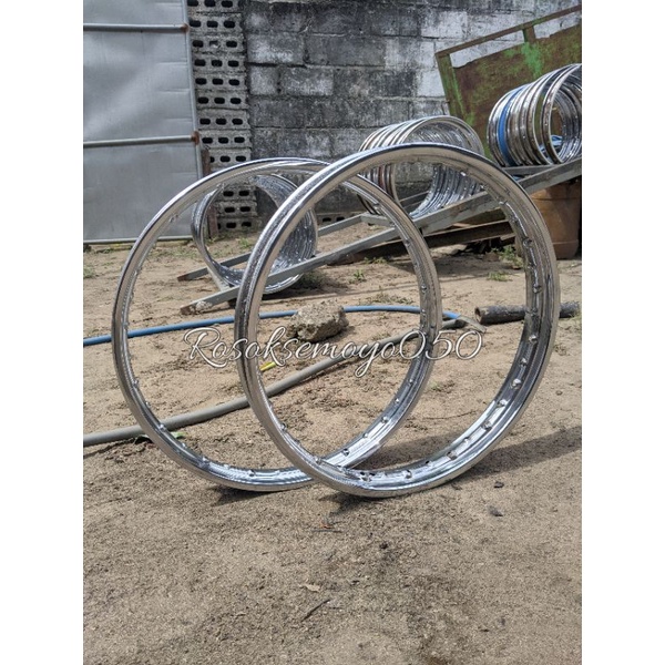 Sepasang Velg did ring 18 ukuran 140/160 original bekas copotan sepasang velg did besi chrome ring 1