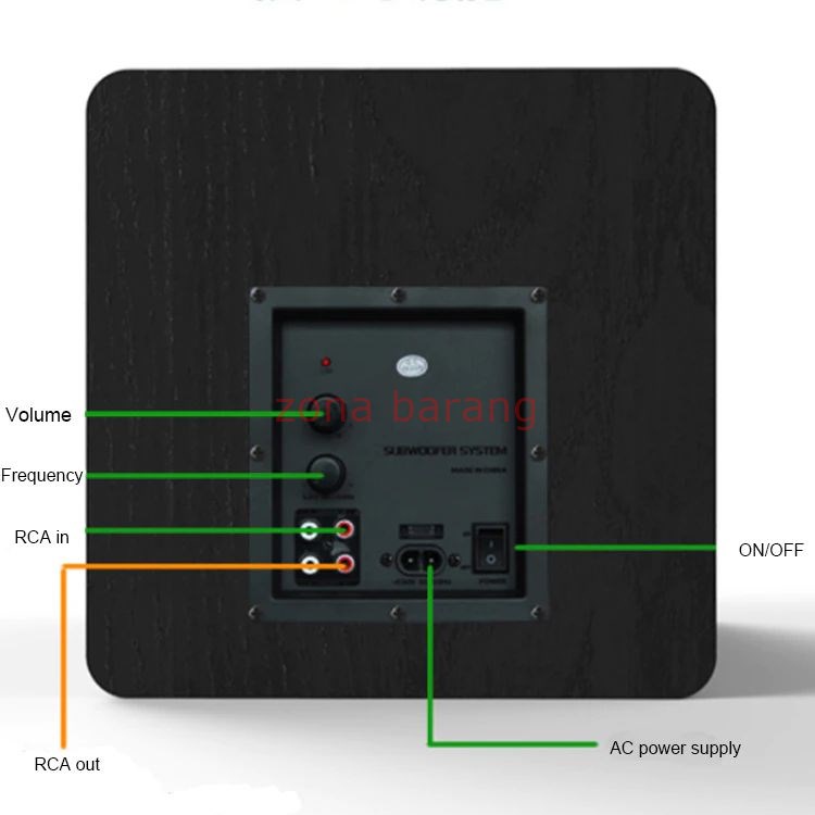 iBASS SUBWOOFER ACTIVE 6,5 INCH 100 WATTS RMS LINE OUT IN DEEP BASS