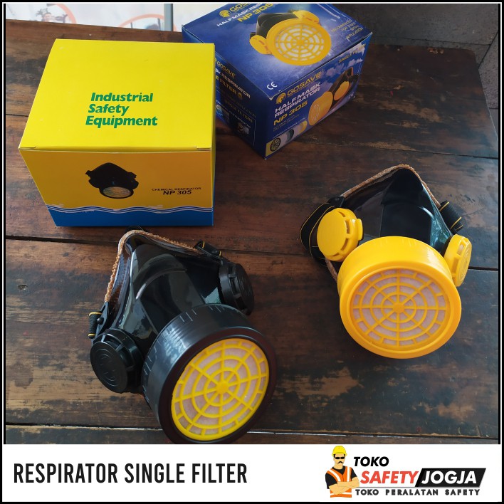 RESPIRATOR GAS MASK HALF FACE SINGLE FILTER