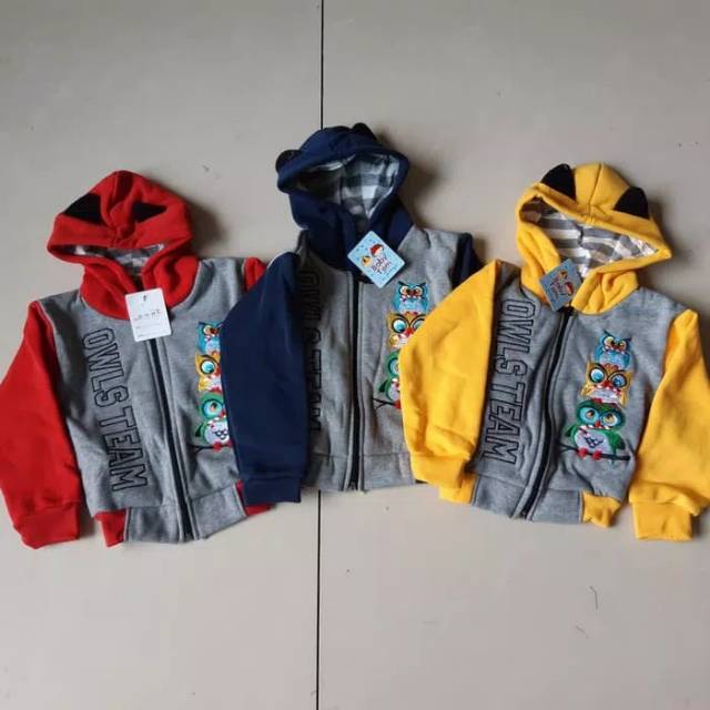JAKET ANAK HOODIE 1-2 TAHUN - SWEATER BAYI - BABY SWITER ZIPPER