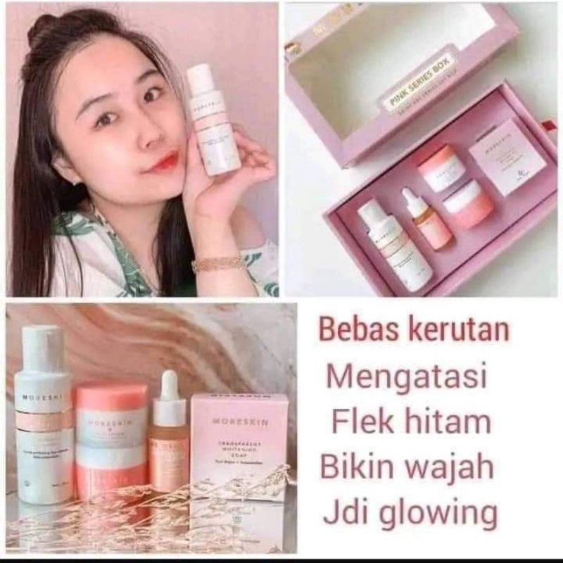 Moreskin paket pink/more skin/moreskin pink kemasan baru/paket moreskin/moreskin pink nasa