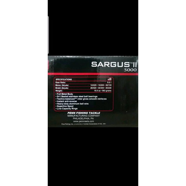 reel penn sargus II 5000